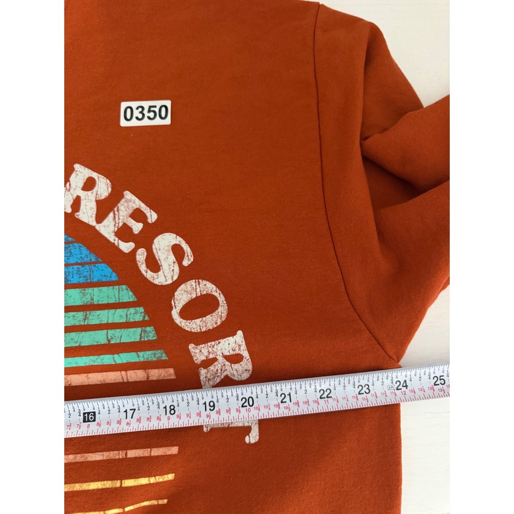 Disney Disneyland Resort Since 1955 Orange Graphic Sweatshirt Large Retro Castle - Picture 6 of 7